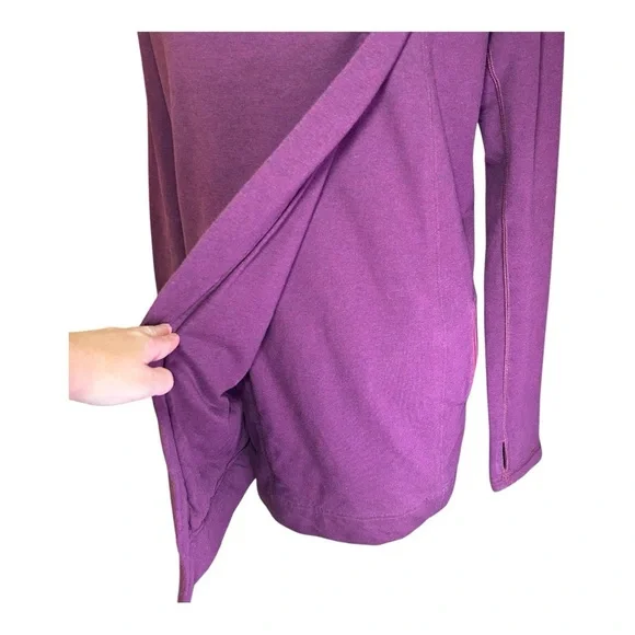 Authentic Lululemon Athletica Restore Wrap, Heathered Red Grape/Purple, Size 6 - Picture 6 of 14